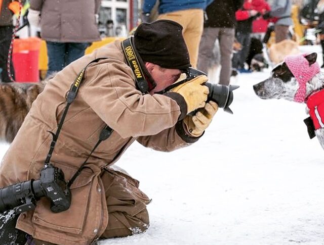colorado photographer matt lit photographing a dog event for the Town of Frisco